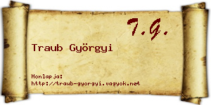 Traub Györgyi névjegykártya
